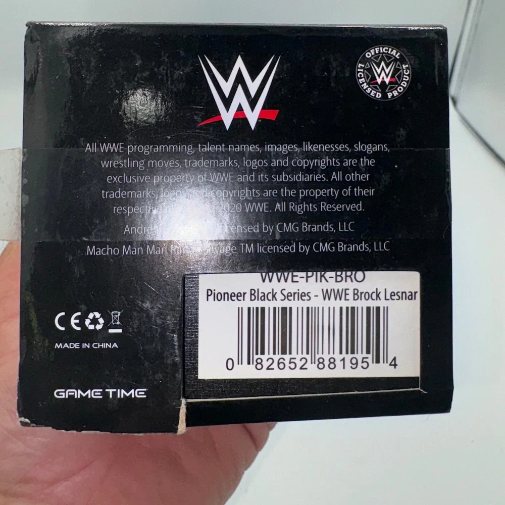 WWE Brock Lesnar Watch Game Time Pioneer Black Series Silver Tone New Box 1033